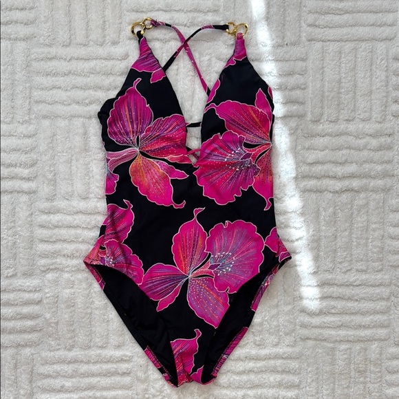 Trina Turk Women's Fleury Strappy-Back One-Piece Swimsuit - Picture 2 of 8